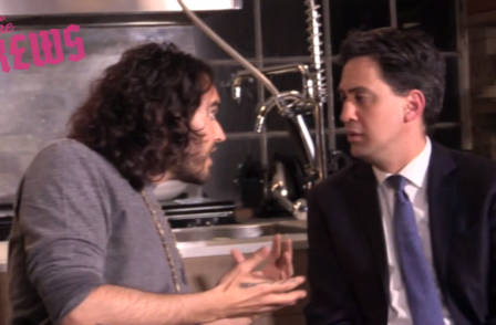 Brand: 'Will you limit Rupert Murdoch's media ownership?' Miliband: 'He's less powerful than he used to be'